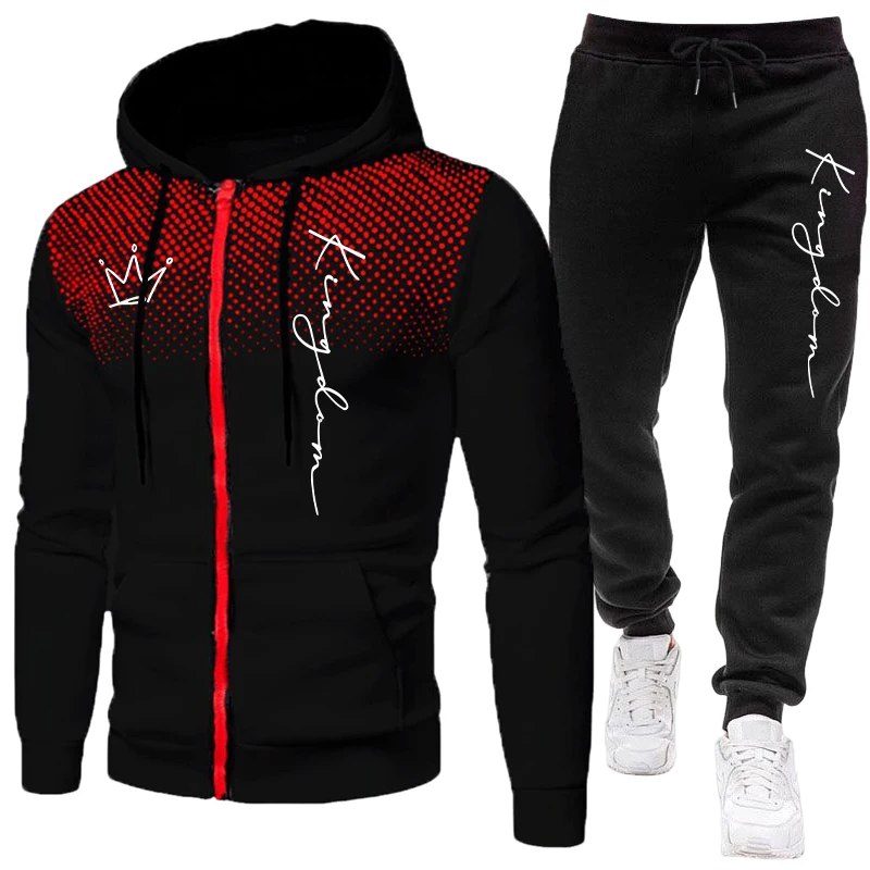 Winter Clothing Pk - King Men's Jacket Tracksuit Casual Dot