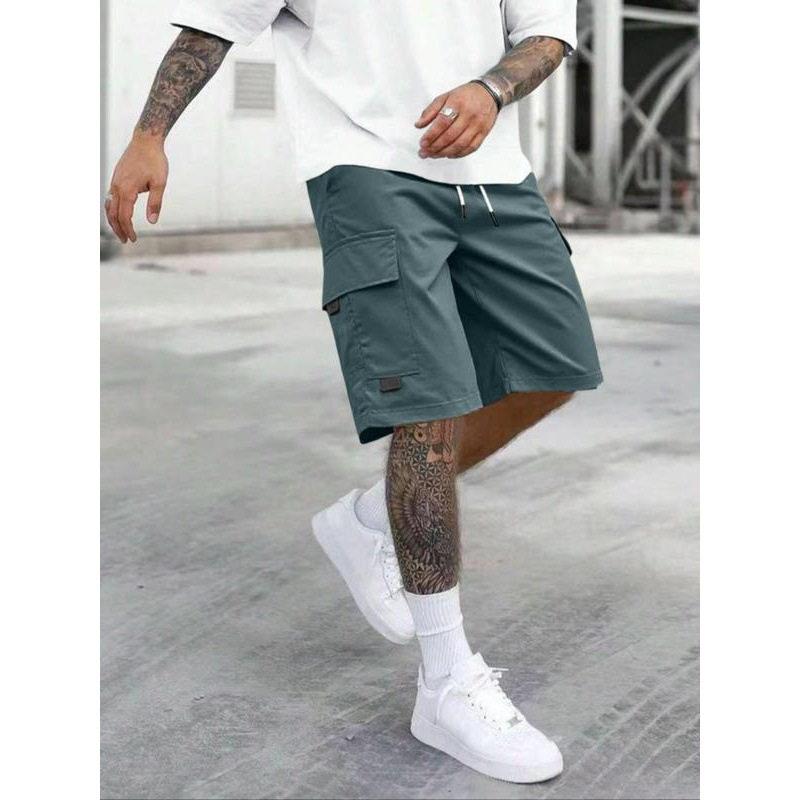 Winter Clothing Material - Casual Cargo Shorts Five-Quarter Workwear Loose