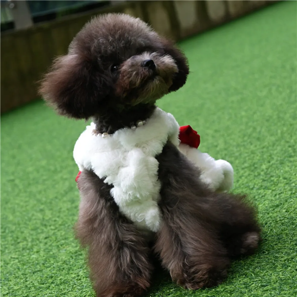 Winter Clothing Material - Pet Rabbit Fur Dress Clothes Cute