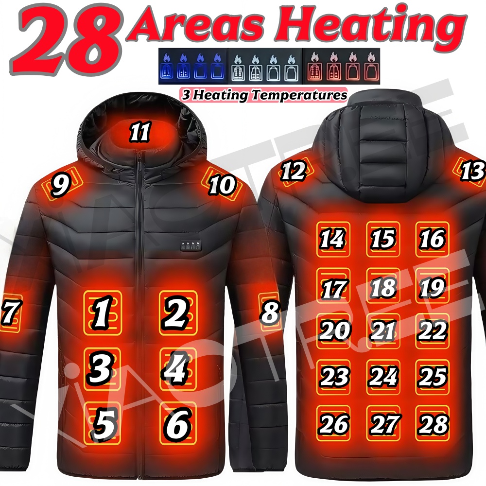 Winter Clothing Pk - 28 Areas Men Women's Heating Jacket