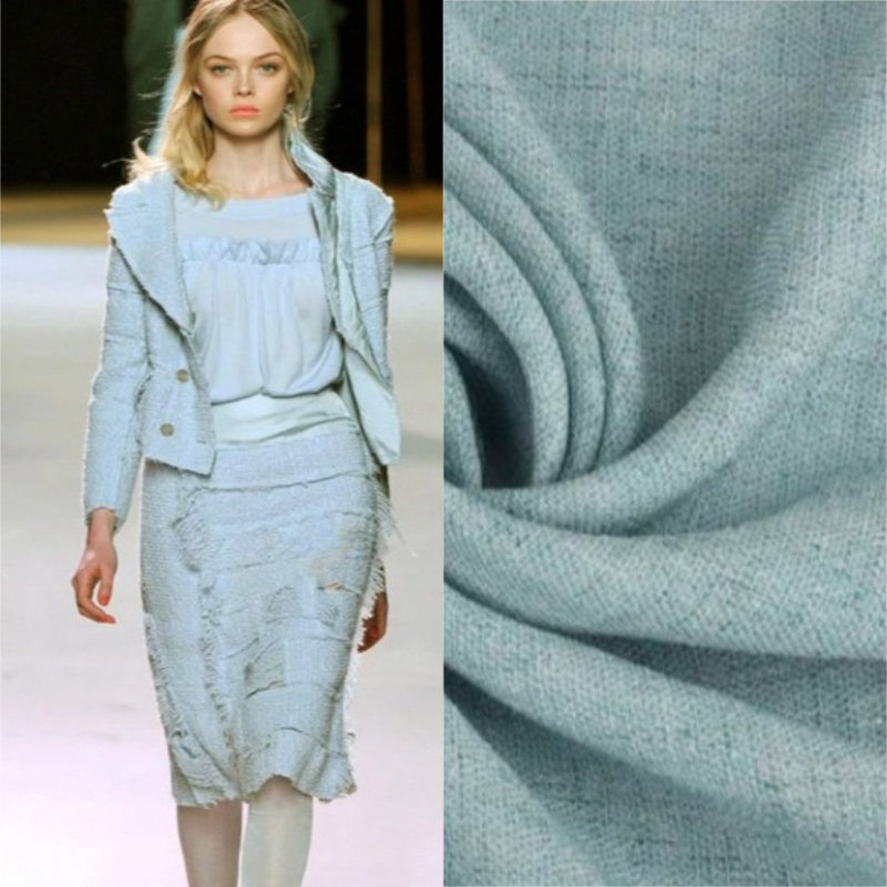 Winter Clothing Material - 1meter Pure Sky Blue Fabric Lightweight