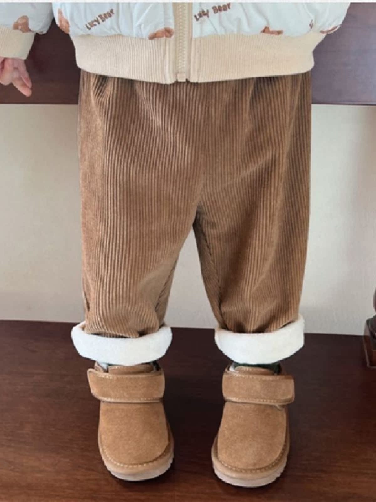 Autumn Winter Fleece Lined Cor - Winter Clothing Material 评论和价格