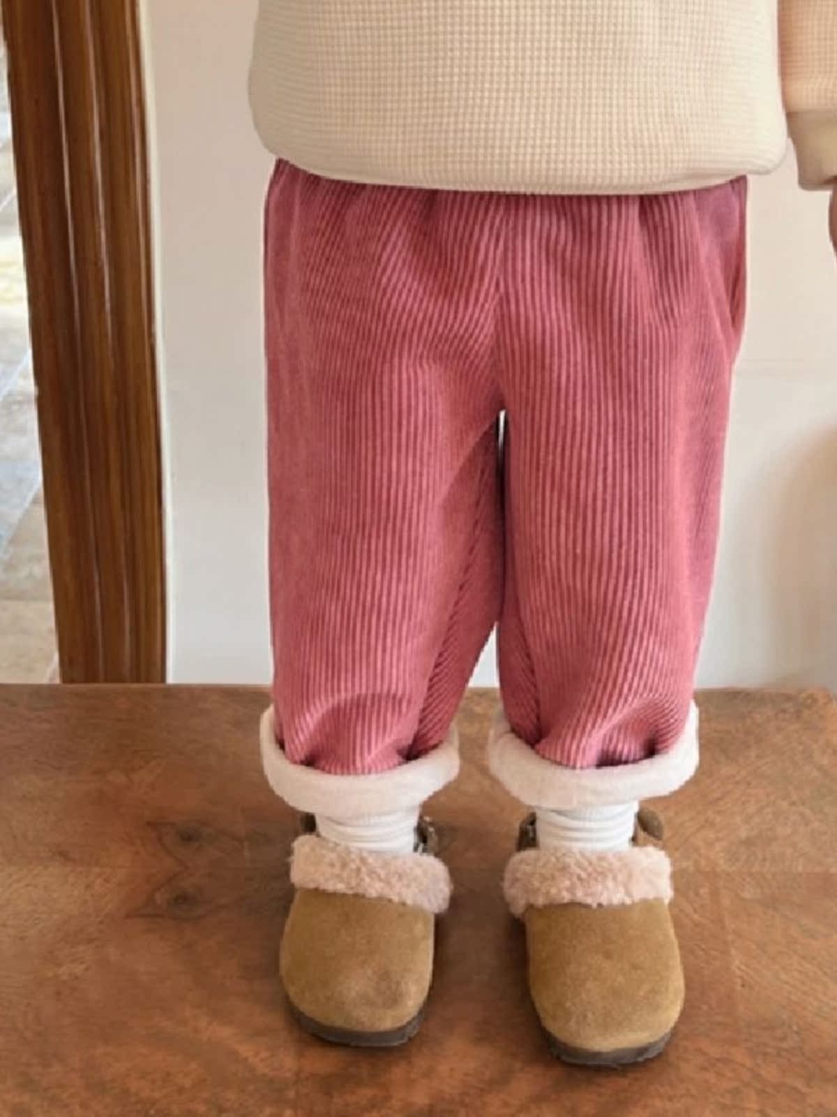 Autumn Winter Fleece Lined Cor - Winter Clothing Material 评论和价格