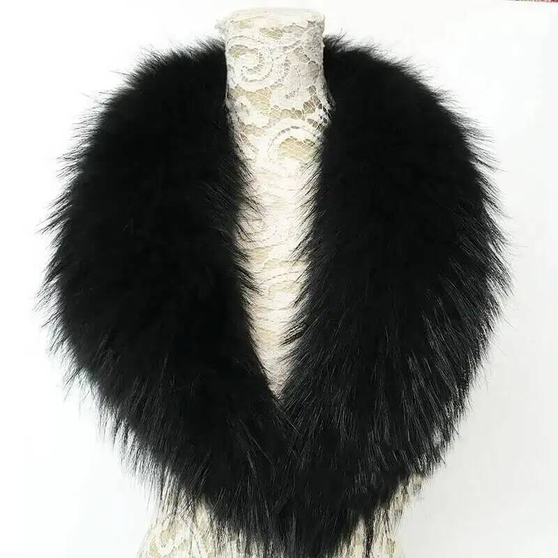 Natural Raccoon Fur Collar Rea - Winter Clothing Pk 评论和价格