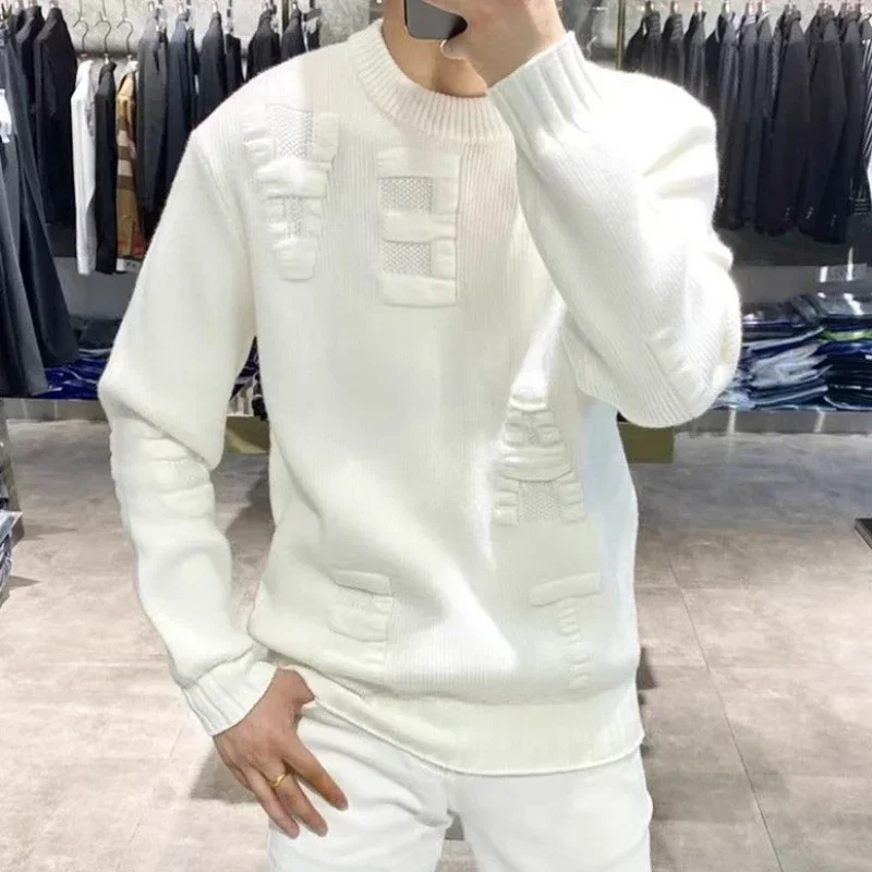 Men's Clothing Green Knit Swea - Winter Clothing Korean 评论和价格