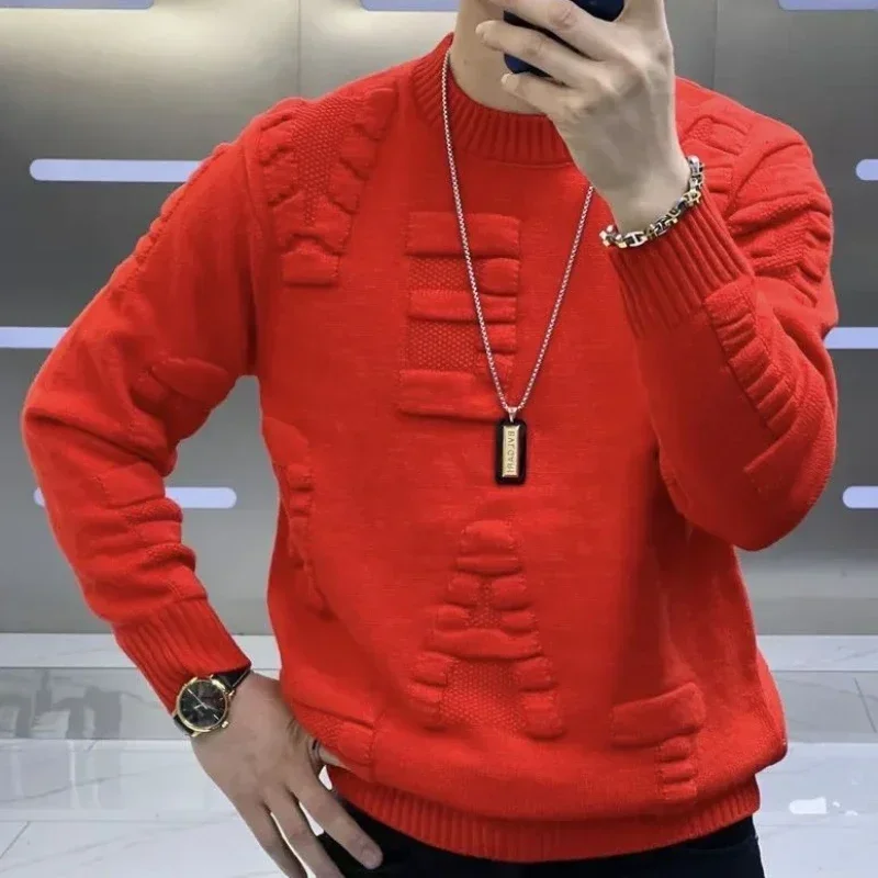 Men's Clothing Green Knit Swea - Winter Clothing Korean 评论和价格