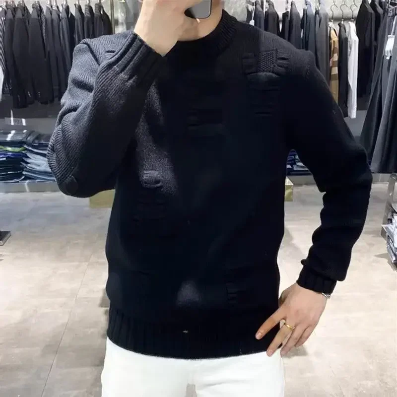 Men's Clothing Green Knit Swea - Winter Clothing Korean 评论和价格