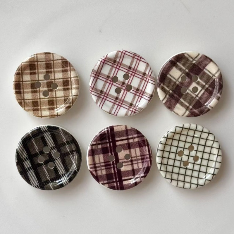 10pcs Colored Plaid Round Butt - Winter Clothing Material 评论和价格