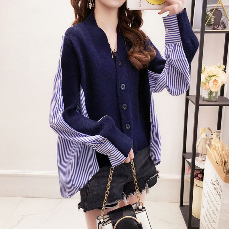 Female Korean Casual V-Neck Kn - Winter Clothing Korean 评论和价格