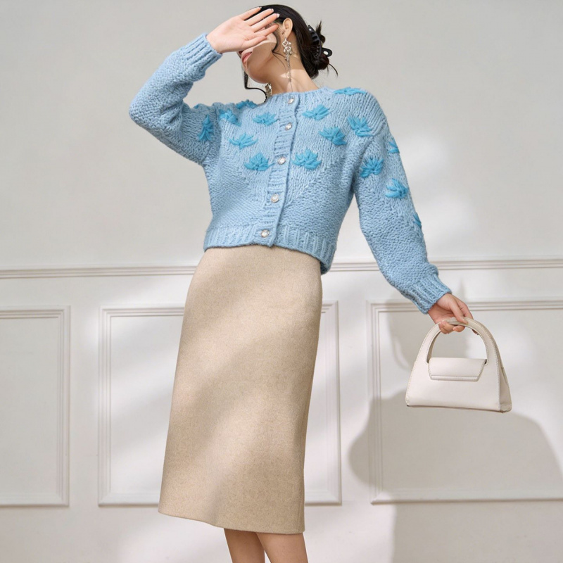 Blue sweater, Korean fashion,  - Winter Clothing Material 评论和价格