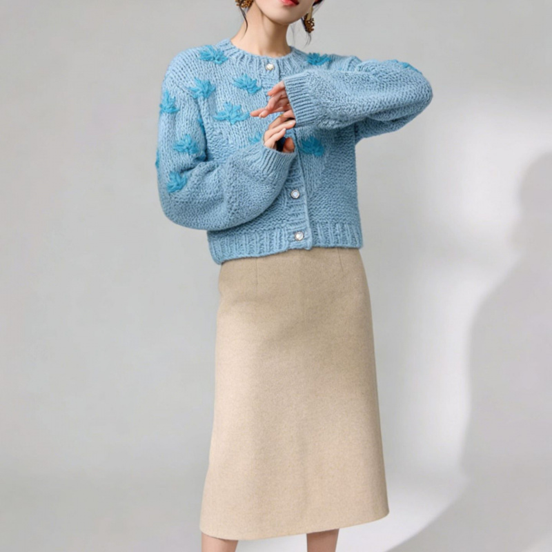 Blue sweater, Korean fashion,  - Winter Clothing Material 评论和价格