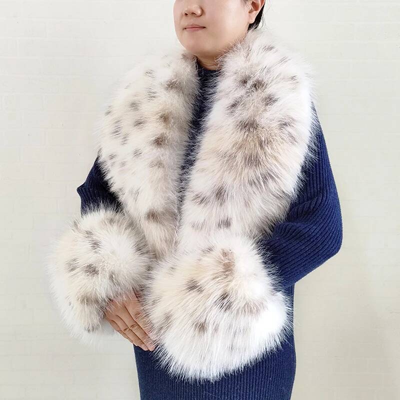 Large Women Faux Fox Fur Scarf - Winter Clothing Pk 评论和价格