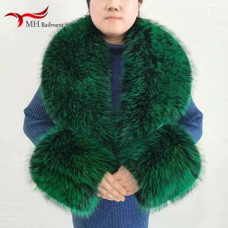 Large Women Faux Fox Fur Scarf - Winter Clothing Pk 评论和价格