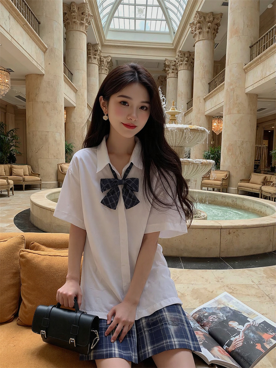 Short Sleeve Korean Style Shir - Winter Clothing Korean 评论和价格