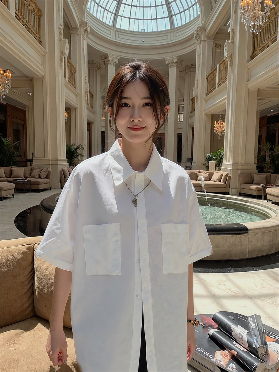 Short Sleeve Korean Style Shir - Winter Clothing Korean 评论和价格