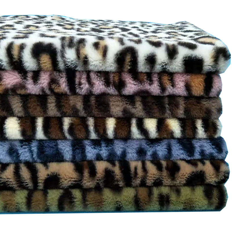 Leopard Print Plush Fabric Thi - Winter Clothing Material 评论和价格