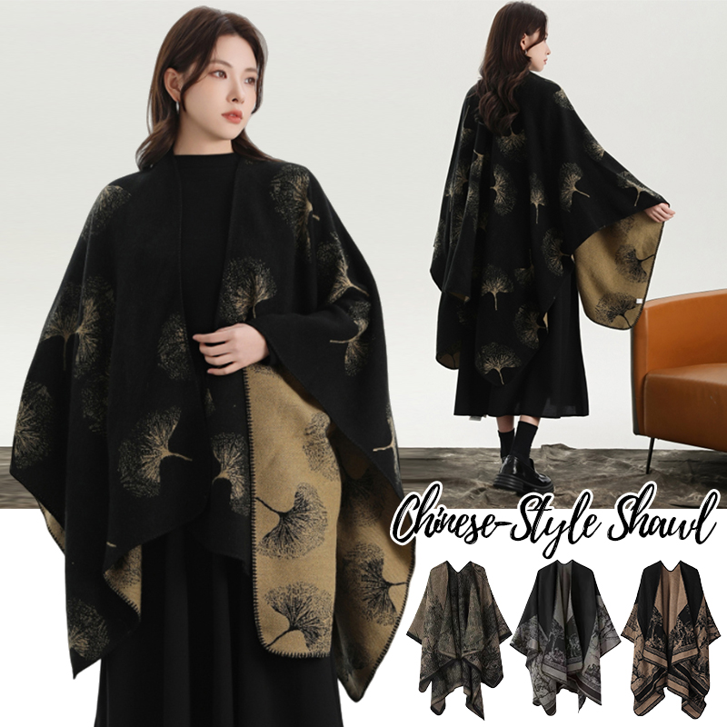 Printed Knitted Shawl for Wome - Winter Clothing Ideas For Women 评论和价格