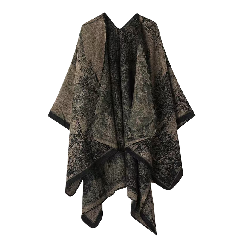 Printed Knitted Shawl for Wome - Winter Clothing Ideas For Women 评论和价格