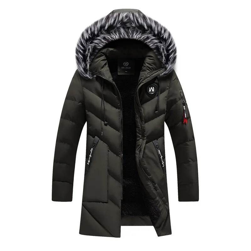 Male Solid Cotton Outwear Coat - Winter Clothing Brands 评论和价格