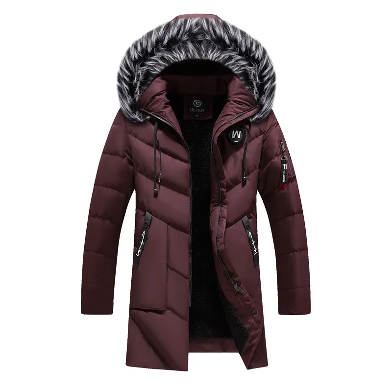 Male Solid Cotton Outwear Coat - Winter Clothing Brands 评论和价格
