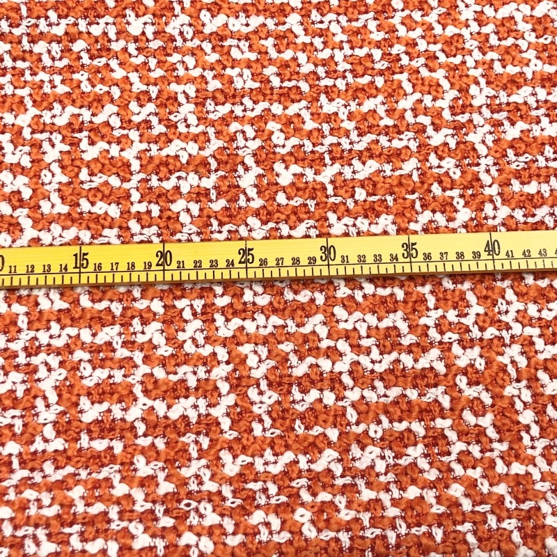 Orange White Coarse Woven Fabr - Winter Clothing Material 评论和价格