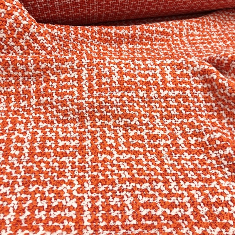 Orange White Coarse Woven Fabr - Winter Clothing Material 评论和价格
