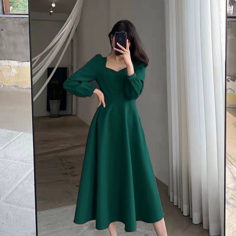 Temperament Black Midi Dress S - Winter Clothing Colors 评论和价格