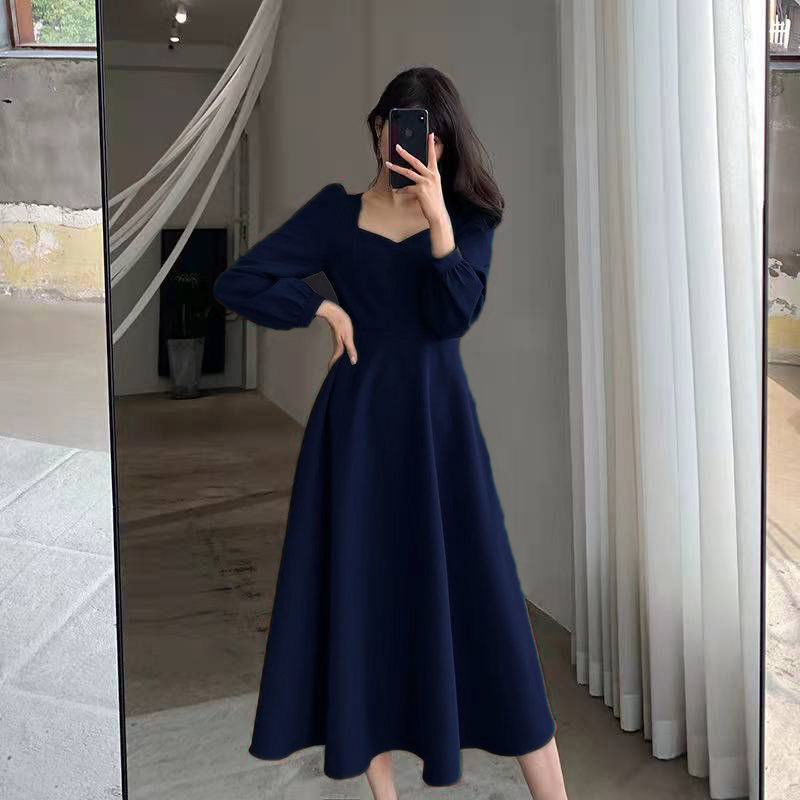 Temperament Black Midi Dress S - Winter Clothing Colors 评论和价格