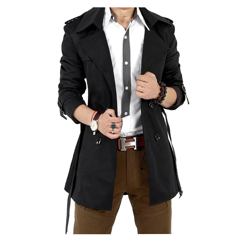 Autumn Spring Trench Coat Men  - Winter Clothing Europe 评论和价格